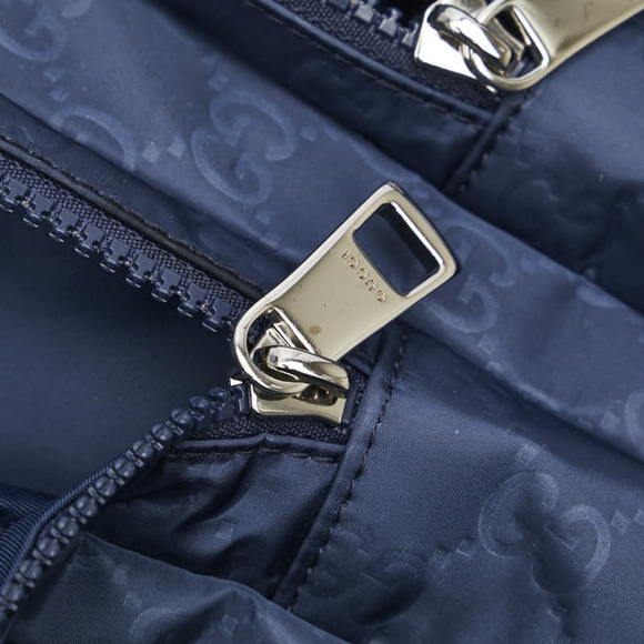 GUCCI Navy Leather Shoulder Bag - Picture 5 of 14